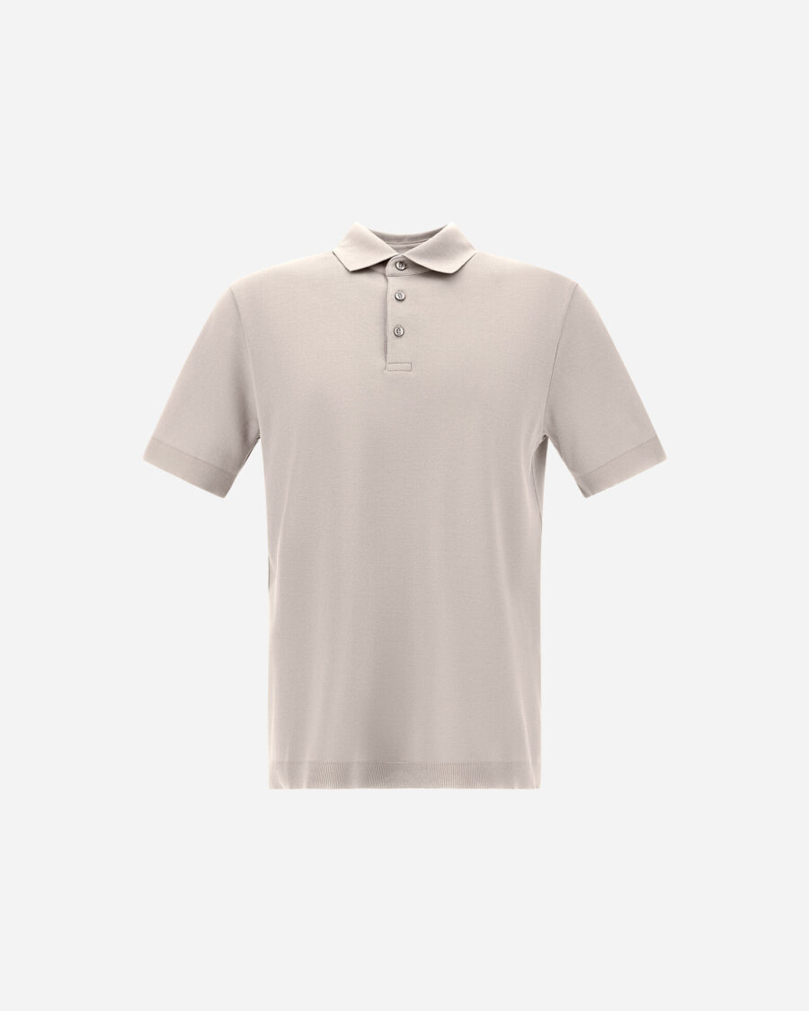 JERSEY KNIT EFFECT POLO SHIRT