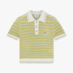 STRIPED CROCHET POLO