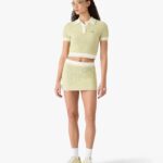 STRIPED CROCHET POLO