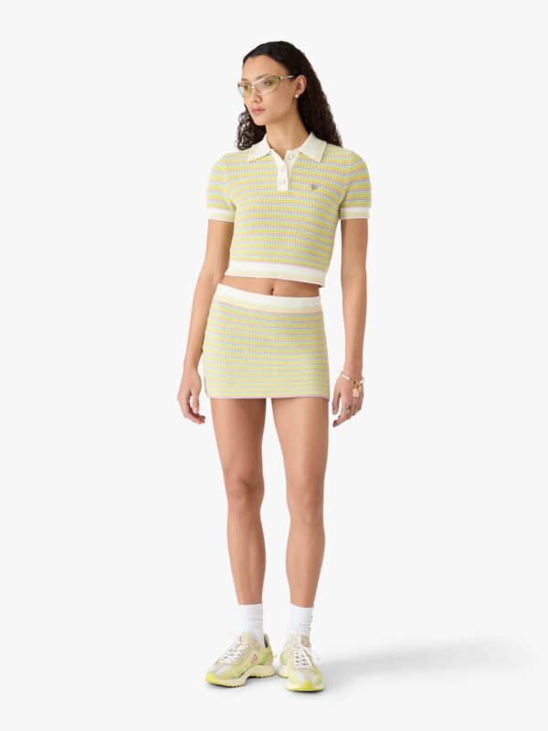 STRIPED CROCHET POLO