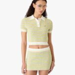 STRIPED CROCHET POLO