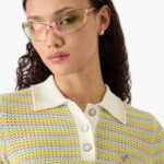 STRIPED CROCHET POLO
