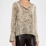 PIPER SNAKE PRINT BLOUSE