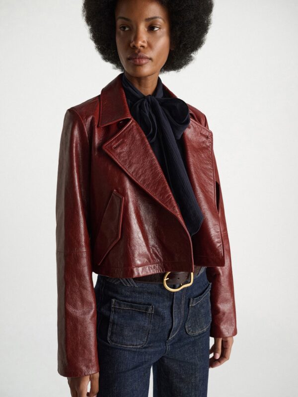 BROKEN SHINE LEATHER JACKET