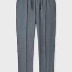 DRAWSTRING WAIST SLIM FIT TROUSERS