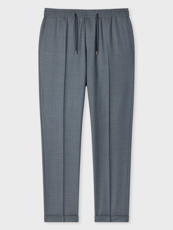 DRAWSTRING WAIST SLIM FIT TROUSERS