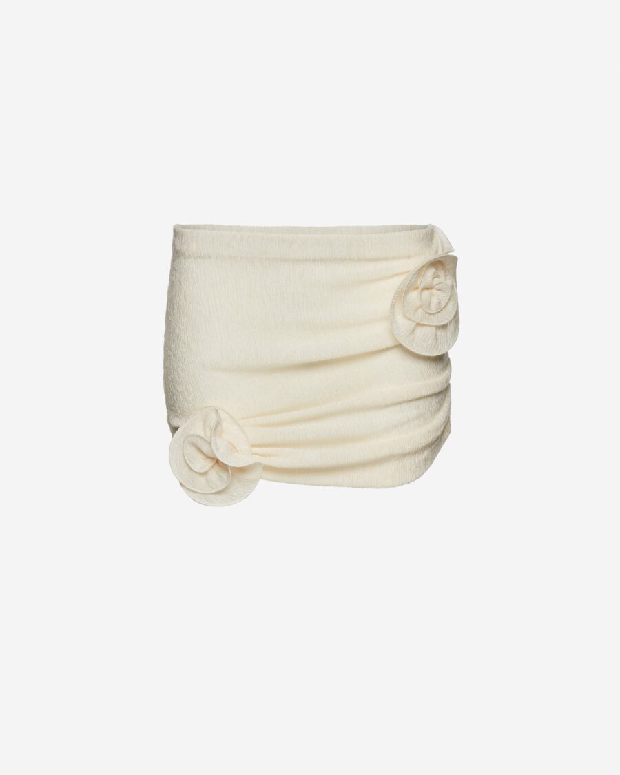 CREPE BEACH MINI SKIRT