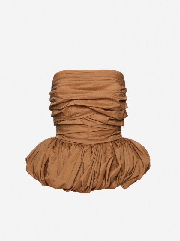 DRAPED PEPLUM CORSET TOP