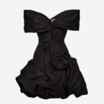 DREAPED SHAWL COLLAR MIDI DRESS