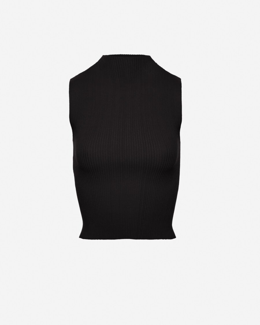 SLEEVELESS KNITTED TOP