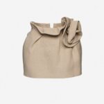 LINEN FLOWER DETAIL MINI SKIRT
