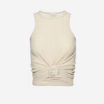 CREPE KNOTTED BEACH TANK TOP