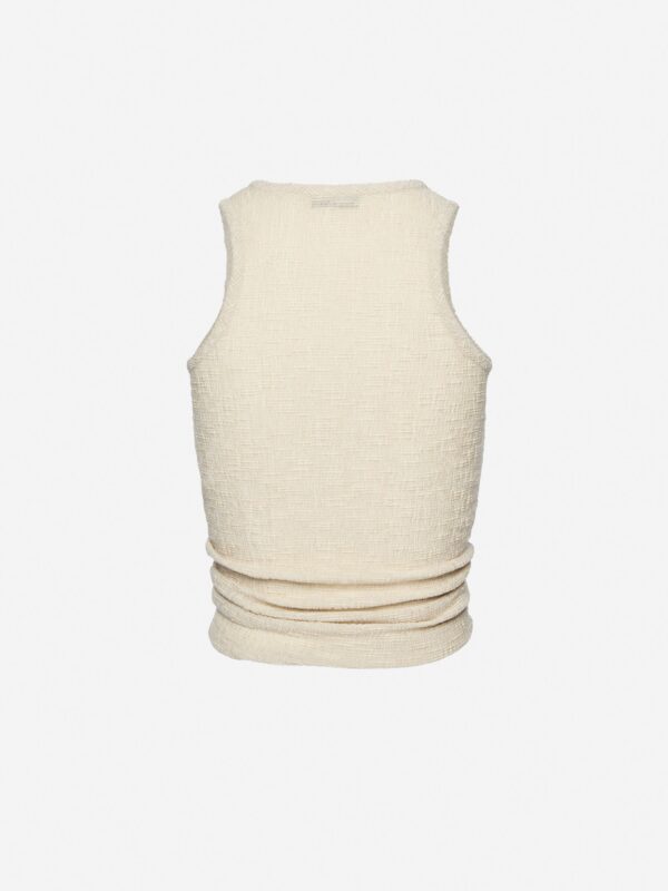 CREPE KNOTTED BEACH TANK TOP