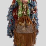 MEDIUM SUEDE KALISPERA BAG WITH STUDS AND FRINGES