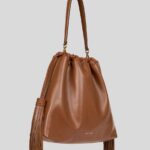 LARGE LEATHER KALISPERA BAG WITH TASSELS