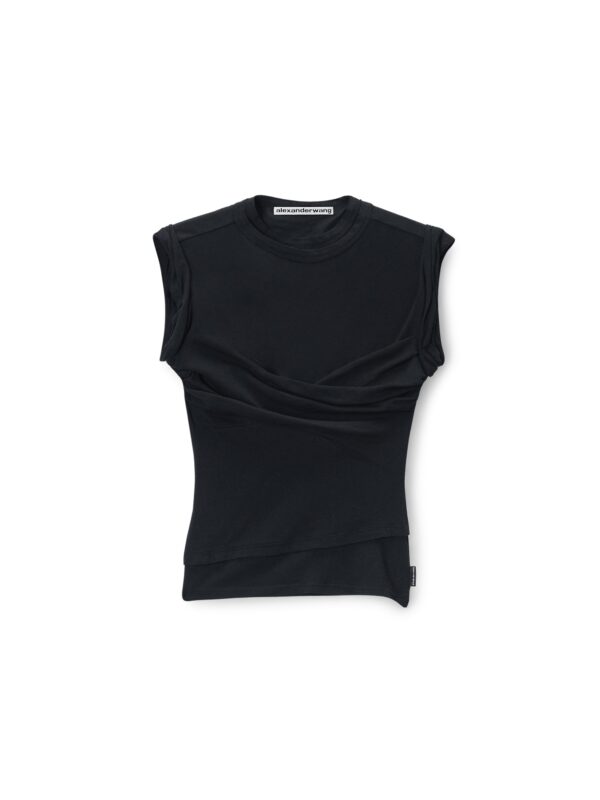 TWISTED BUST LAYERED TANK TOP