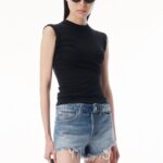 TWISTED BUST LAYERED TANK TOP