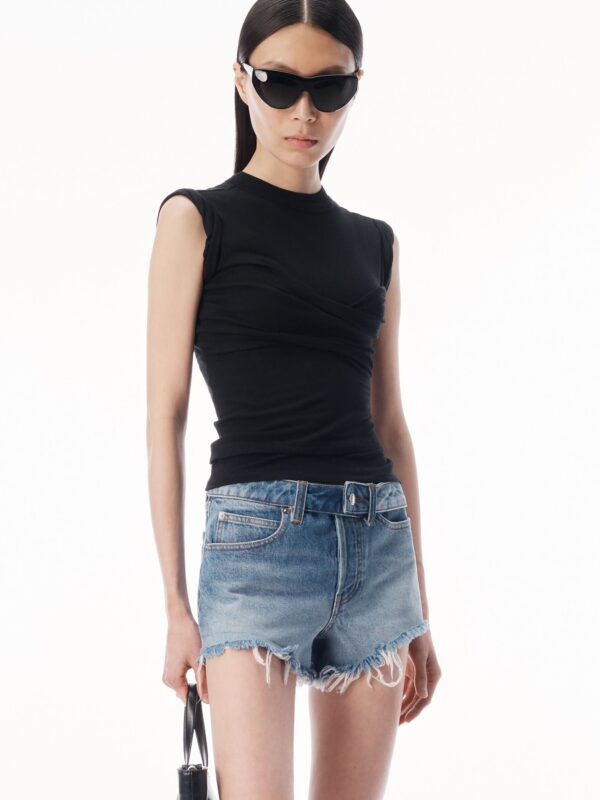 TWISTED BUST LAYERED TANK TOP