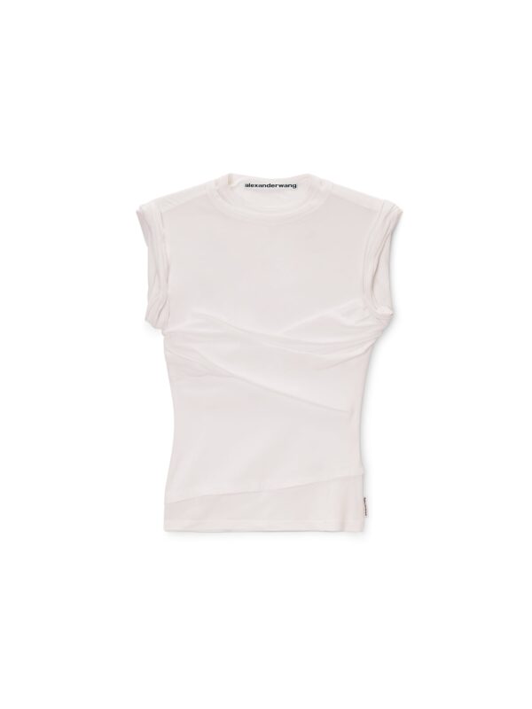 TWISTED BUST LAYERED TANK TOP