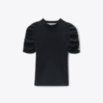 RUCHED CREWNECK KNIT TEE