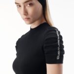RUCHED KNITTED MINI DRESS