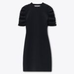 RUCHED KNITTED MINI DRESS