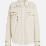 CORDUROY SHIRT WITH STUDS