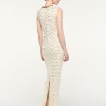 GATHERED DIAMANTE MAXI DRESS