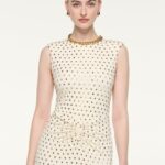 GATHERED DIAMANTE MAXI DRESS