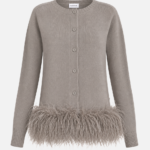 CARDIGAN WITH FEATHERS