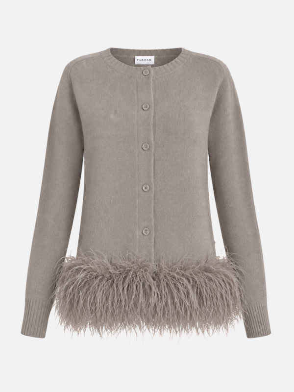 CARDIGAN WITH FEATHERS