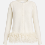 CARDIGAN WITH FEATHERS