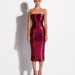 STRAPLESS SEQUIN DRESS