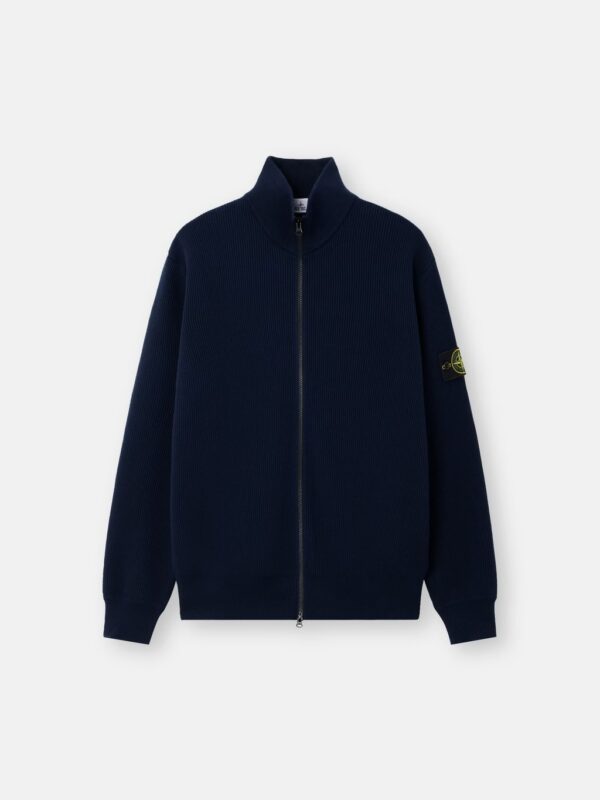 ZIP UP RIBBED CARDIGAN