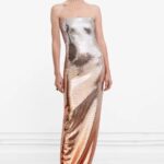 OMBRE SEQUIN BANDEAU DRESS