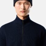 ZIP UP RIBBED CARDIGAN