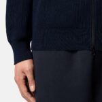 ZIP UP RIBBED CARDIGAN