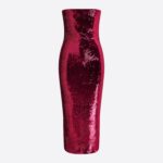 STRAPLESS SEQUIN DRESS