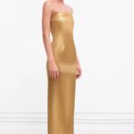 GALVANIZED BANDEAU DRESS