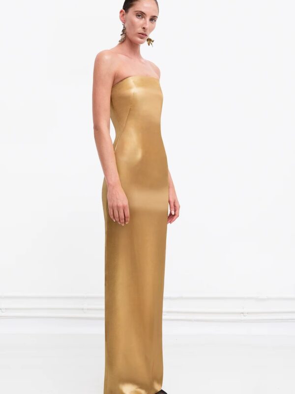 GALVANIZED BANDEAU DRESS