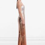 OMBRE SEQUIN BANDEAU DRESS