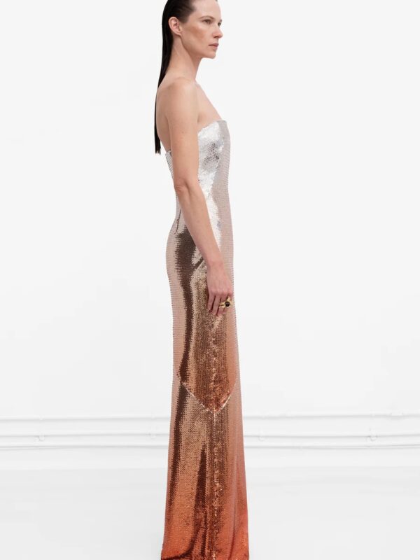 OMBRE SEQUIN BANDEAU DRESS