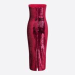 STRAPLESS SEQUIN DRESS