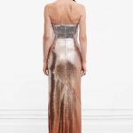 OMBRE SEQUIN BANDEAU DRESS