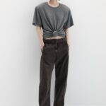 LOW RISE BELTED JEANS