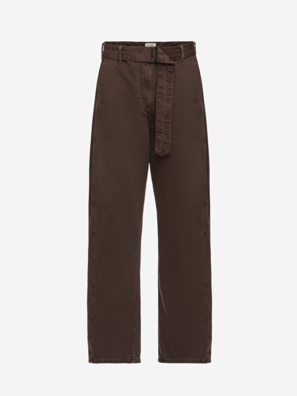 LOW RISE BELTED JEANS