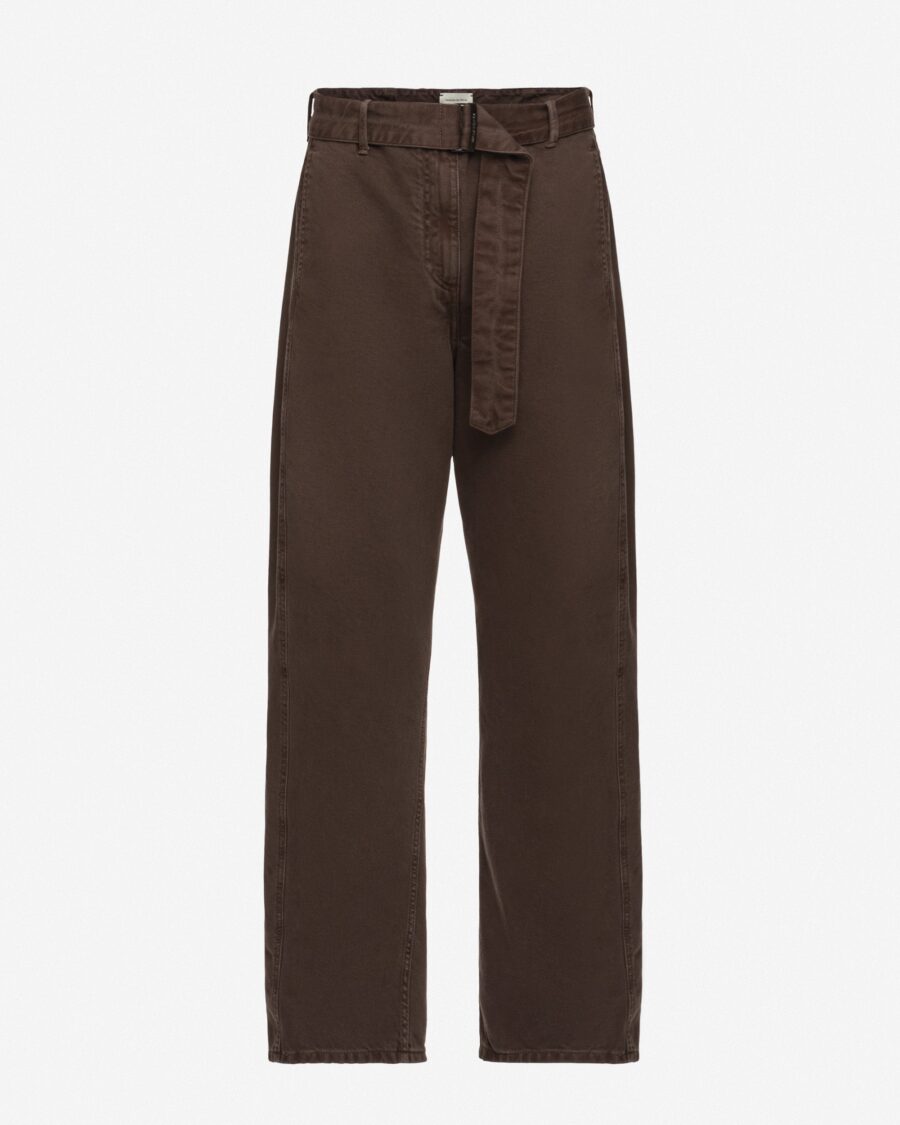 LOW RISE BELTED JEANS