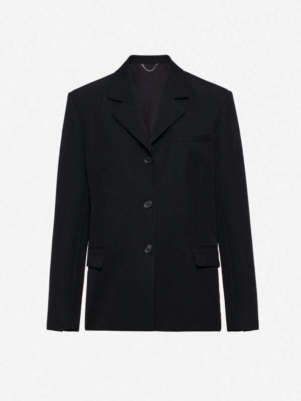 STRAIGHT CUT WOOL BLAZER