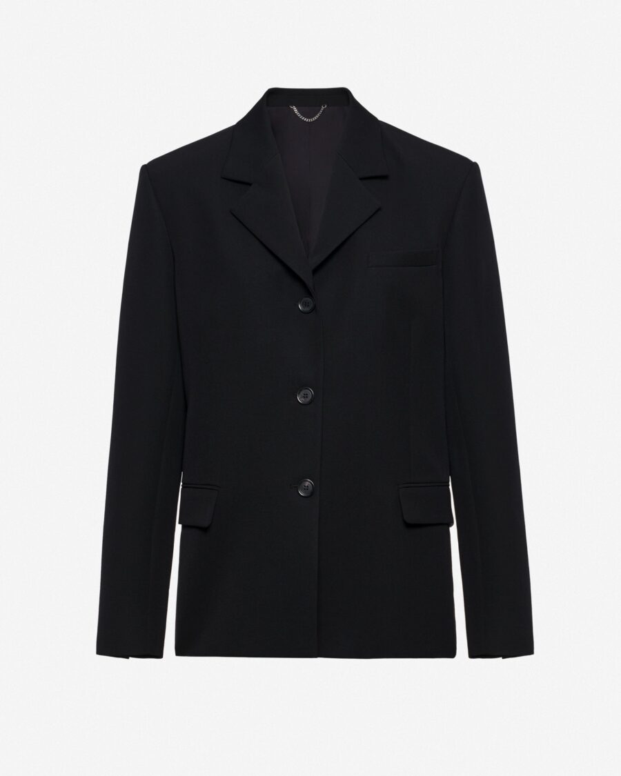 STRAIGHT CUT WOOL BLAZER