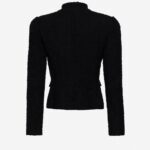 BOUCLÉ BLAZER WITH STAND COLLAR